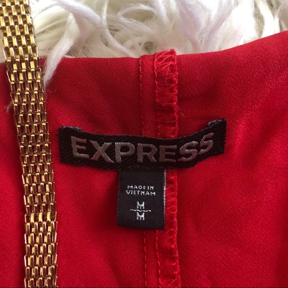 “Express” Flowy Red Tank - Picture 3 of 3